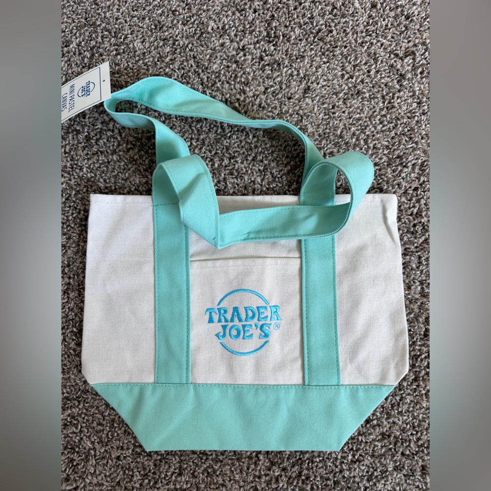 Trader Joe’s  - Aqua and White tote